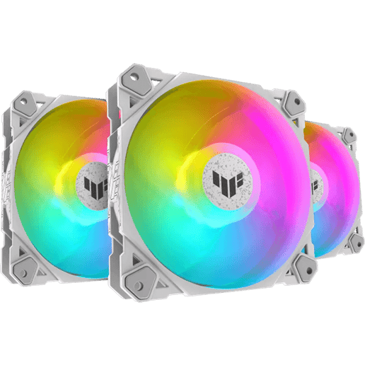ASUS TUF Gaming TF120 ARGB 120mm PWM Fans - 3 Pack White